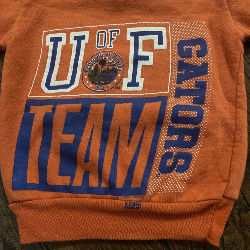 VTG Team Issue University Of Florida Gators Kids Sweatshirt‎ U Of F 2T Orange - Picture 2 of 9